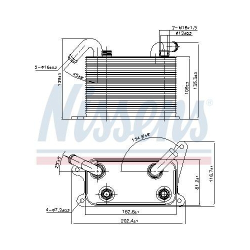 NISSENS Ölkühler, Automatikgetriebe 90841
