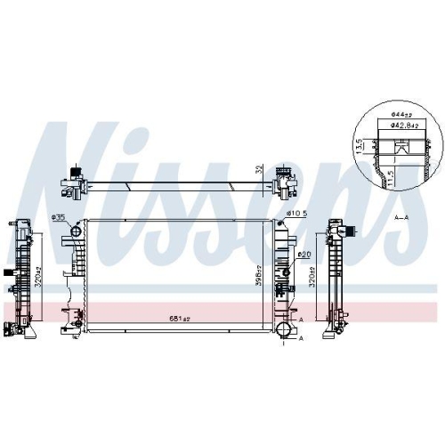 NISSENS K&uuml;hler, Motork&uuml;hlung 607249