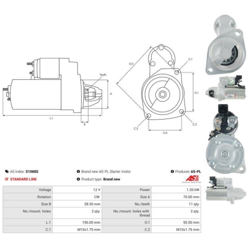 AS-PL Starter AS S1068S
