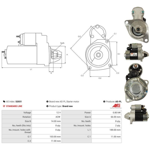 AS-PL Starter AS S2031