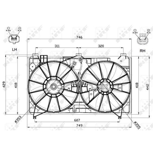 NRF L&uuml;fter, Motork&uuml;hlung 47580