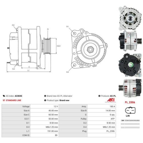 AS-PL Generator AS A3304S