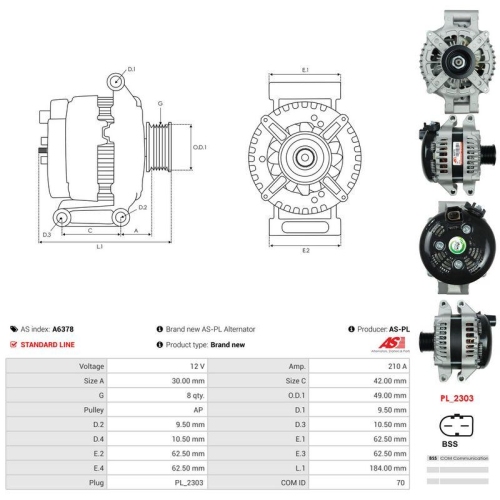 AS-PL Generator AS A6378