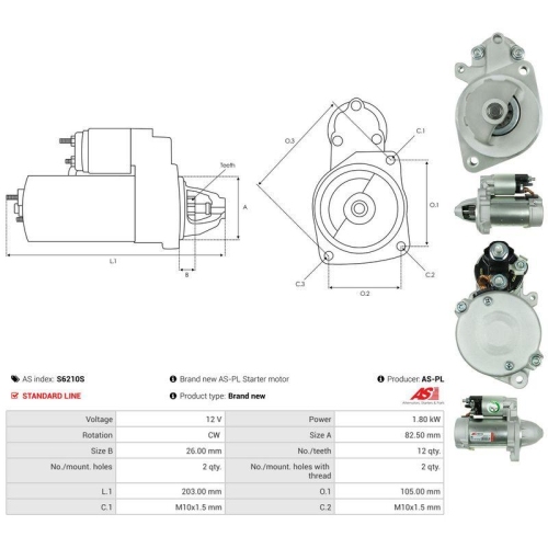 AS-PL Starter AS S6210S