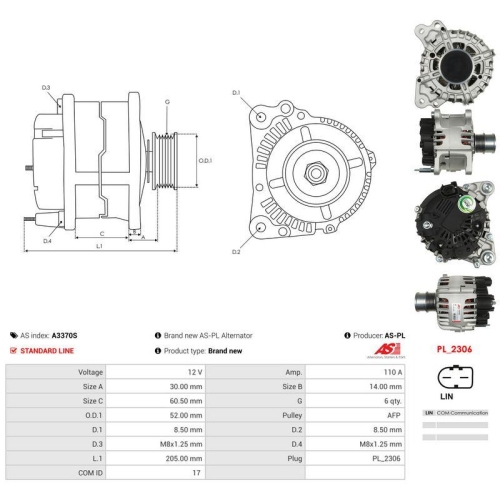 AS-PL Generator AS A3370S