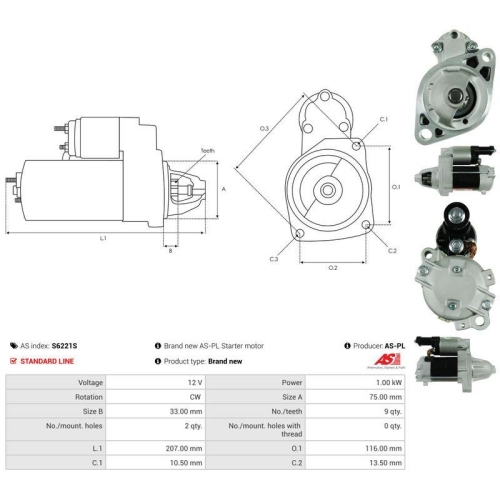 AS-PL Starter AS S6221S