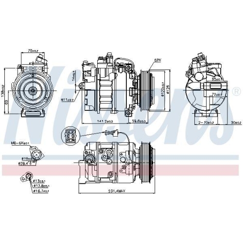 NISSENS Kompressor, Klimaanlage ** FIRST FIT ** 89208