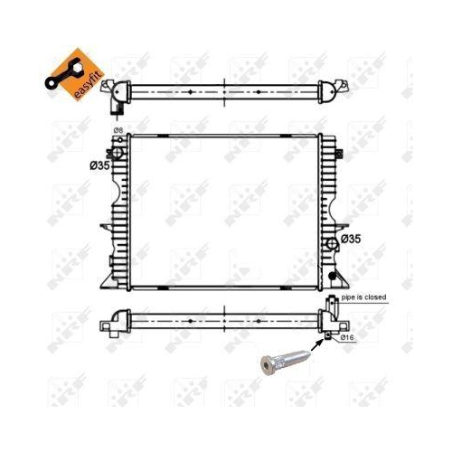 NRF K&uuml;hler, Motork&uuml;hlung EASY FIT 509730