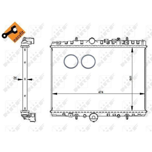 NRF K&uuml;hler, Motork&uuml;hlung EASY FIT 55347
