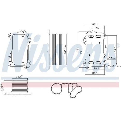 NISSENS Ölkühler, Motoröl ** FIRST FIT ** 91446