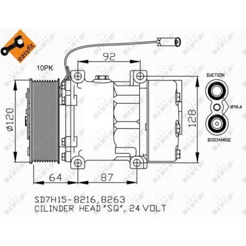 NRF Kompressor, Klimaanlage EASY FIT 32709