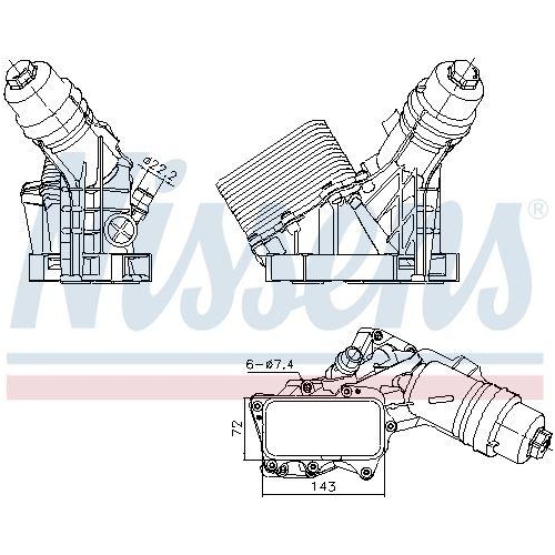 NISSENS Ölkühler, Motoröl 91487