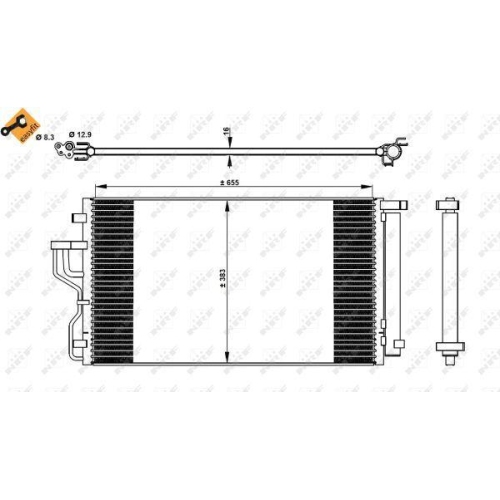 NRF Kondensator, Klimaanlage EASY FIT 350078
