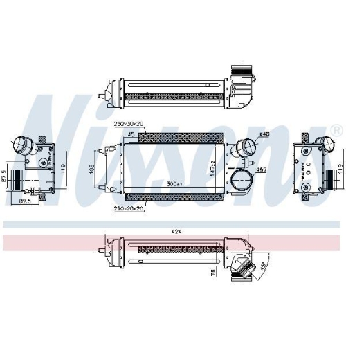 NISSENS Ladeluftk&uuml;hler ** FIRST FIT ** 96228