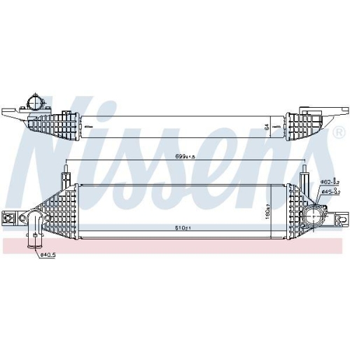 NISSENS Ladeluftk&uuml;hler ** FIRST FIT ** 96436