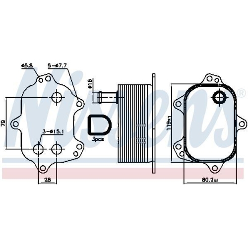 NISSENS Ölkühler, Motoröl ** FIRST FIT ** 90960