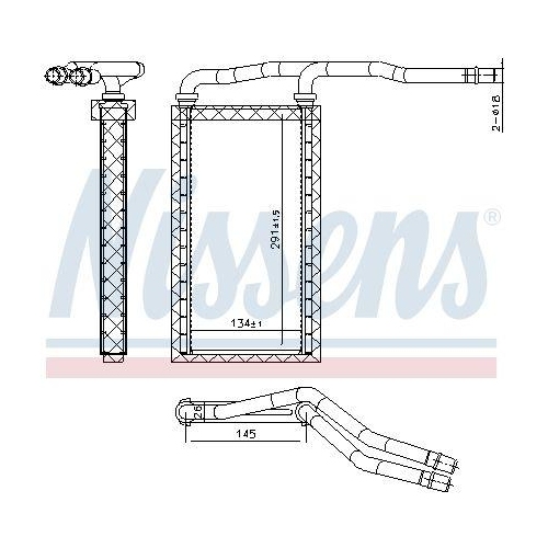 NISSENS Wärmetauscher, Innenraumheizung 707208