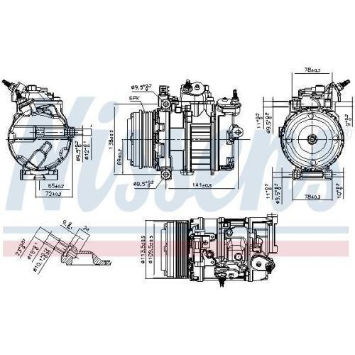 B-Ware Kompressor, Klimaanlage NISSENS 891106 passend f&uuml;r FORD Focus III