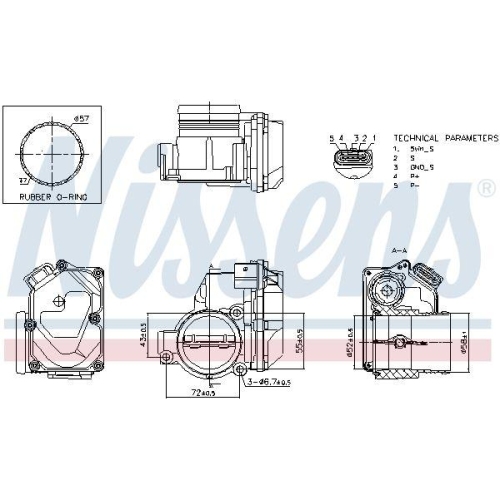 NISSENS Drosselklappenstutzen ** FIRST FIT ** 955187