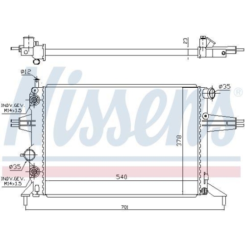 NISSENS K&uuml;hler, Motork&uuml;hlung 632481