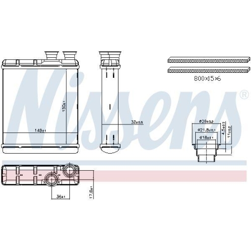 NISSENS W&auml;rmetauscher, Innenraumheizung 707423
