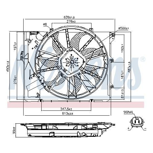 NISSENS L&uuml;fter, Motork&uuml;hlung 85633
