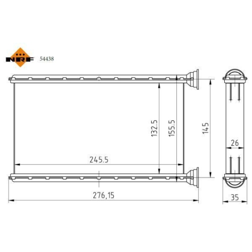 NRF Wärmetauscher, Innenraumheizung 54438