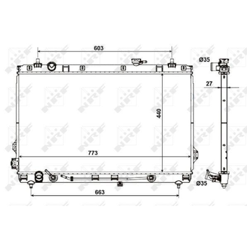 NRF Kühler, Motorkühlung EASY FIT 56056