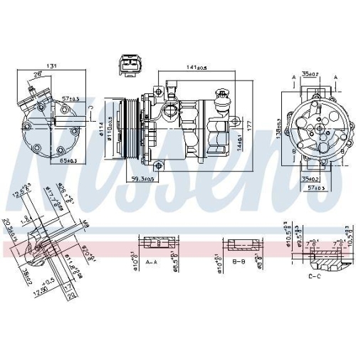 NISSENS Kompressor, Klimaanlage ** FIRST FIT ** 890074