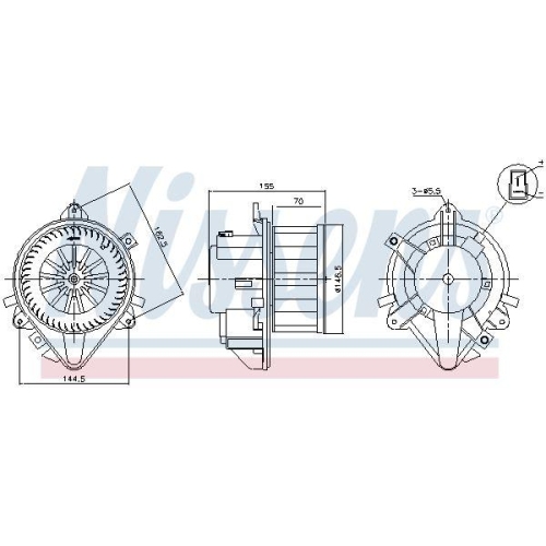 NISSENS Innenraumgebl&auml;se 87804