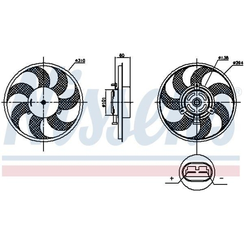 NISSENS Lüfter, Motorkühlung 85879