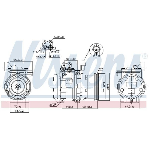 NISSENS Kompressor, Klimaanlage ** FIRST FIT ** 89299