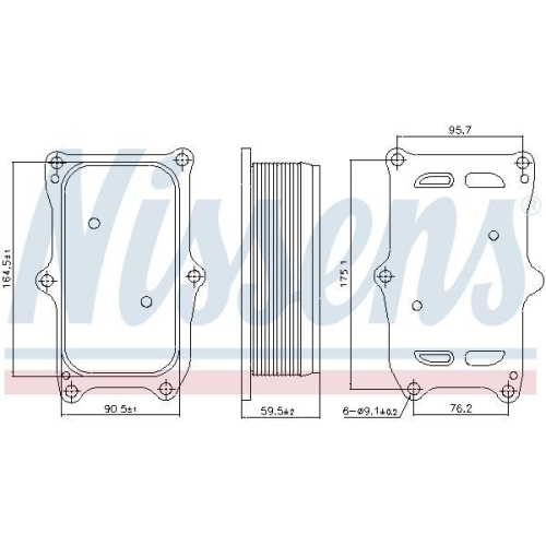 NISSENS Ölkühler, Motoröl 91256
