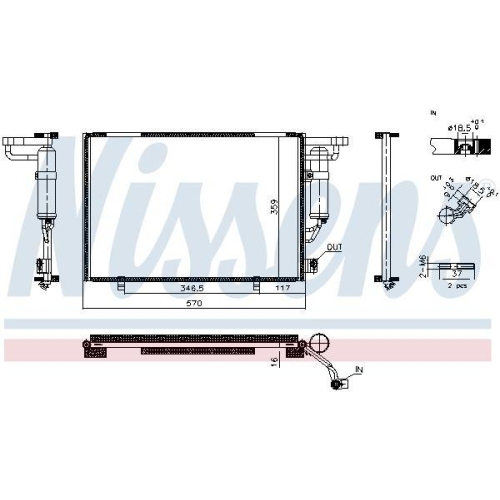 NISSENS Kondensator, Klimaanlage ** FIRST FIT ** 940983