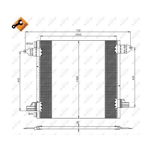 NRF Kondensator, Klimaanlage EASY FIT 35702