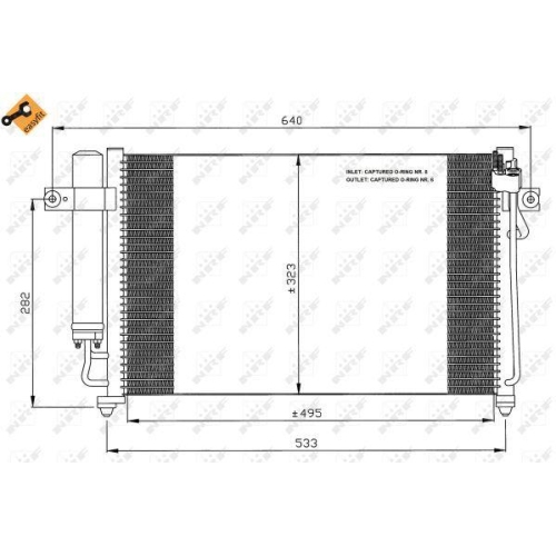 NRF Kondensator, Klimaanlage EASY FIT 35476