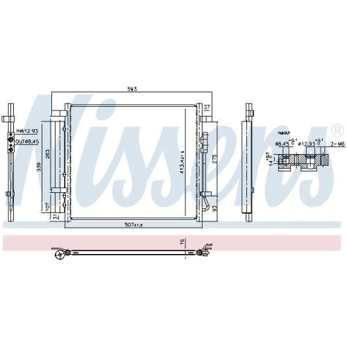 NISSENS Kondensator, Klimaanlage ** FIRST FIT ** 941016
