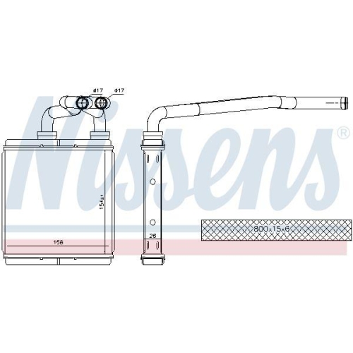 NISSENS W&auml;rmetauscher, Innenraumheizung ** FIRST FIT ** 73675