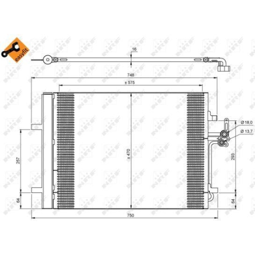 NRF Kondensator, Klimaanlage EASY FIT 35850