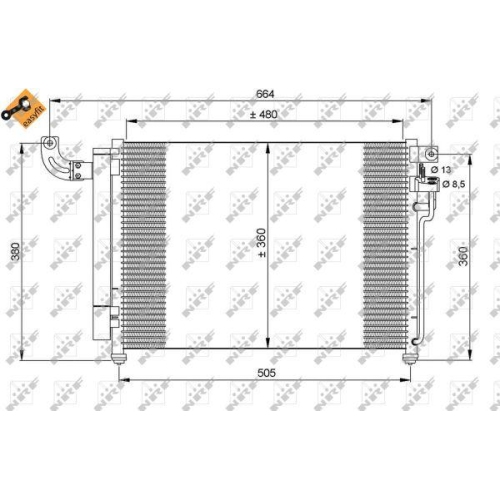 NRF Kondensator, Klimaanlage EASY FIT 35852