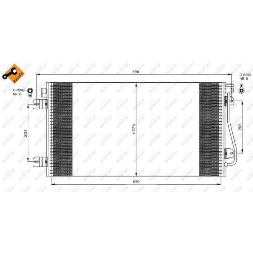 NRF Kondensator, Klimaanlage EASY FIT 35484