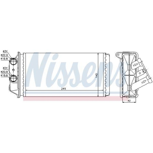 NISSENS W&auml;rmetauscher, Innenraumheizung 71454