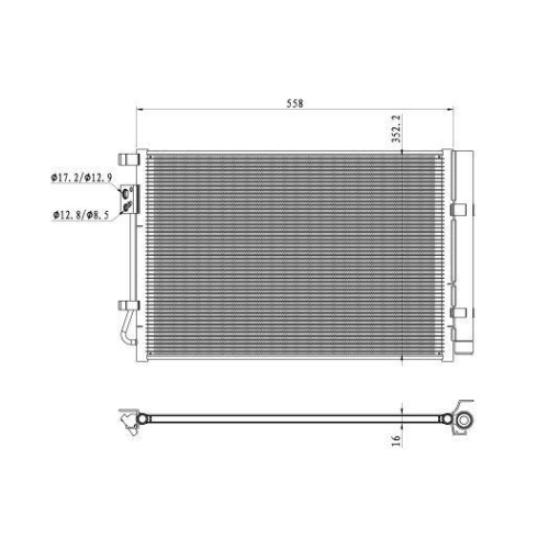 NRF Kondensator, Klimaanlage EASY FIT 350492