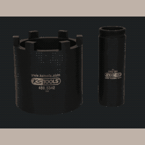 Nutmuttern-Schl&uuml;ssel-Satz mit F&uuml;hrungsrohr f&uuml;r MAN 76,5 mm 2-tlg KS TOOLS