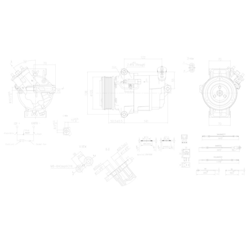 HELLA Kompressor, Klimaanlage >>> Easy2Fit <<< 8FK 366 200-701