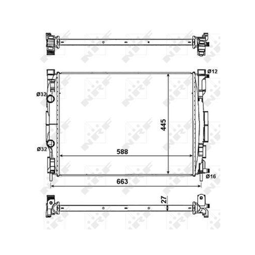 NRF K&uuml;hler, Motork&uuml;hlung EASY FIT 58329