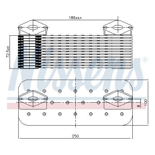 NISSENS Ölkühler, Motoröl 90757