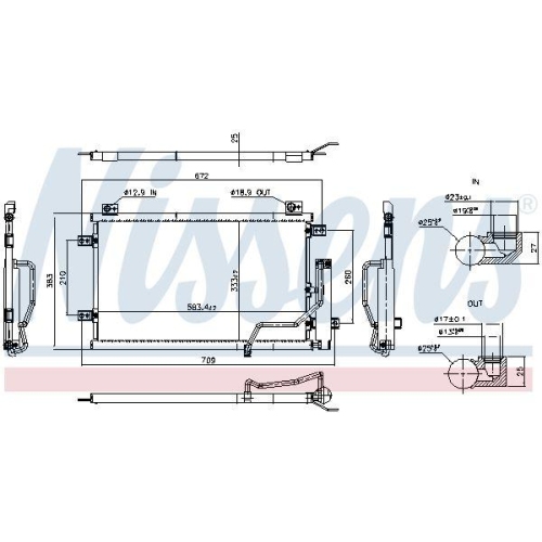 NISSENS Kondensator, Klimaanlage ** FIRST FIT ** 941302