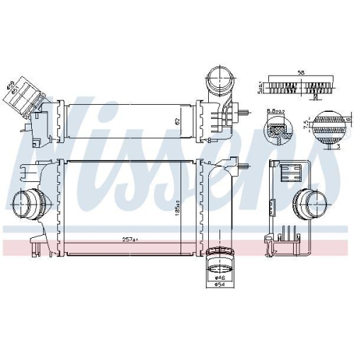 NISSENS Ladeluftk&uuml;hler ** FIRST FIT ** 961526