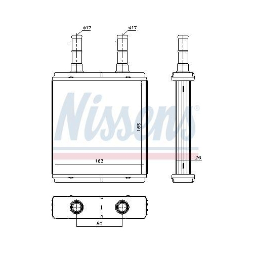 NISSENS W&auml;rmetauscher, Innenraumheizung 77613